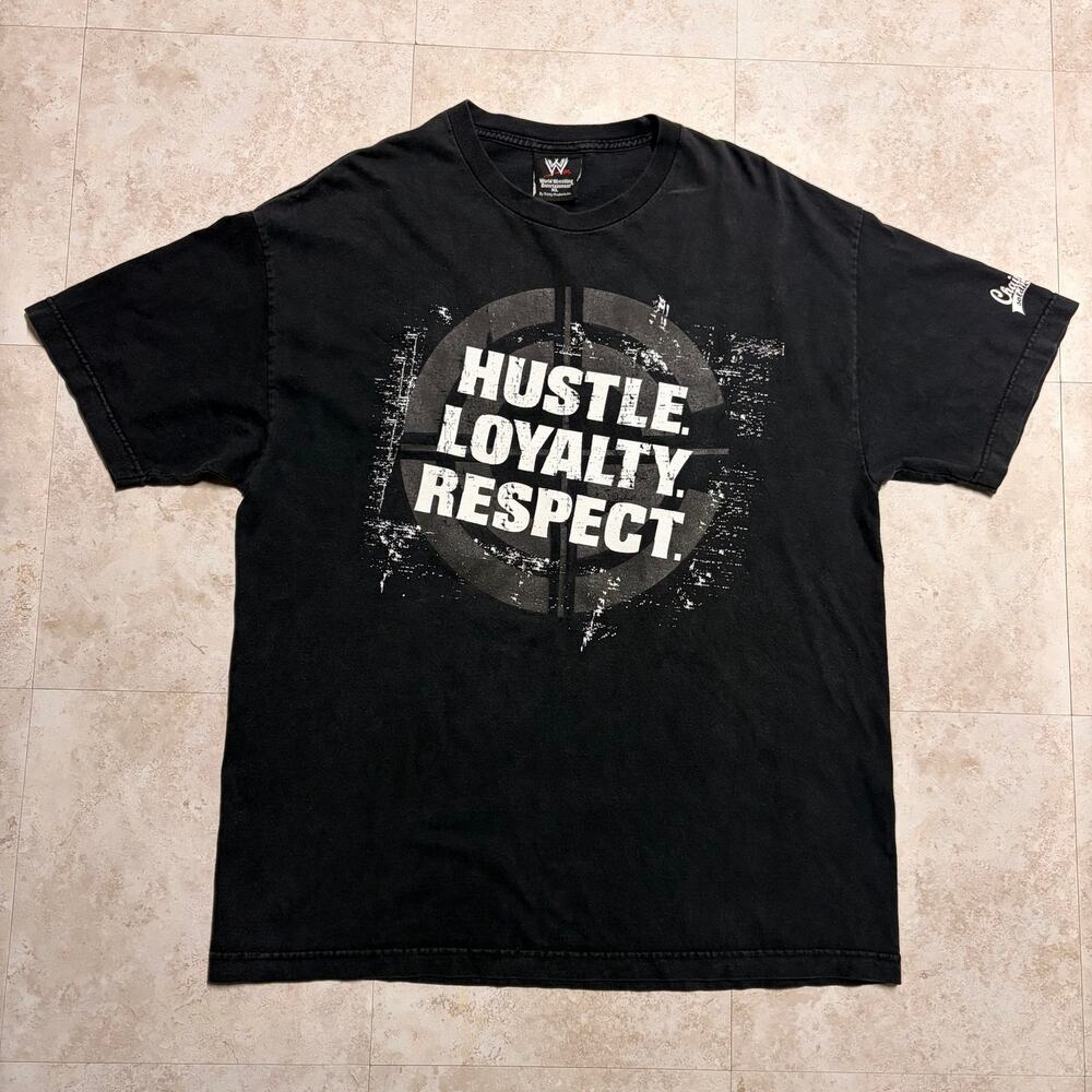 Y2K Vintage 2006 WWE John Cena Hustle Loyalty Respect Chain Gang Soldier T-Shirt